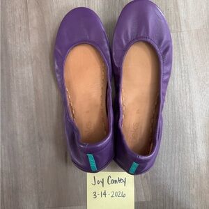 Purple Leather Ballet Flats
